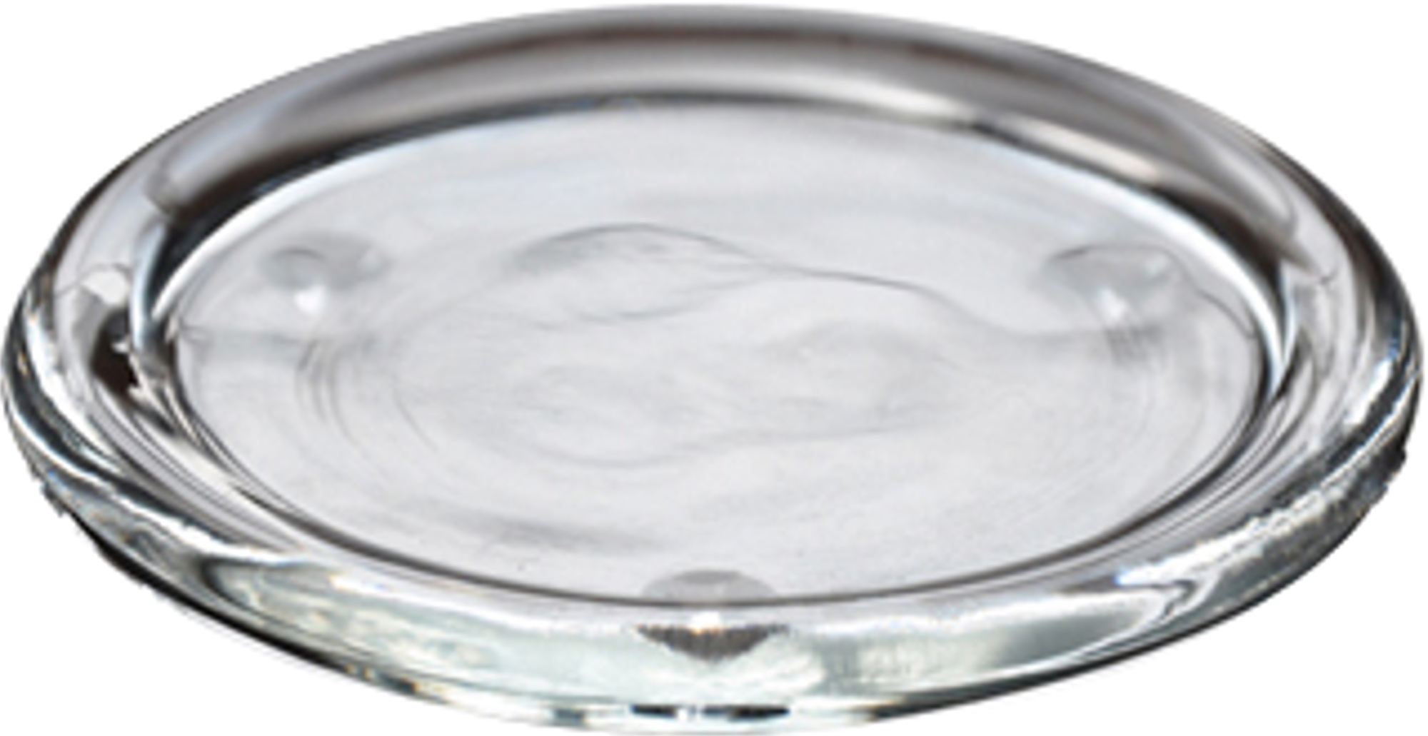 Clear Glass Pillar Candle Plate Dish / Plant Pot Stand 11cm Dia eBay